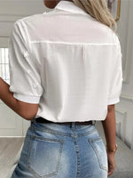 Women’s Short Sleeve Embroidered Blouse