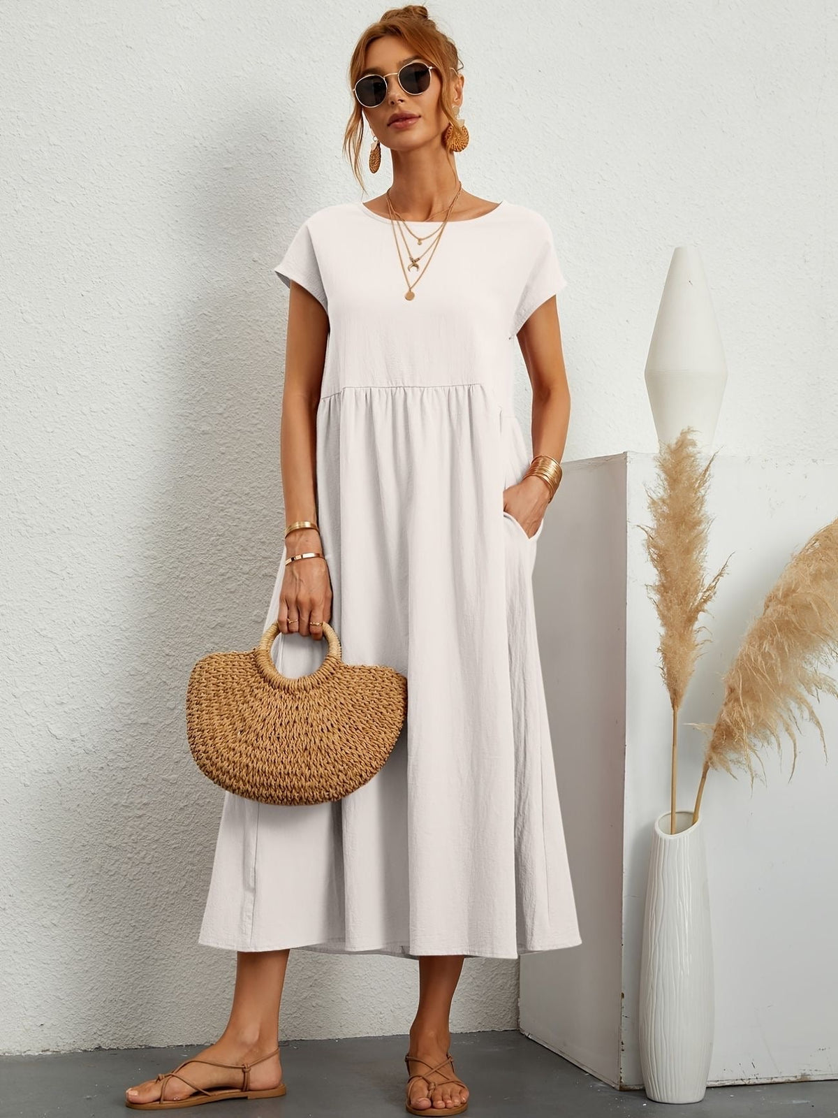 Women’s Short Sleeve Midi Dress