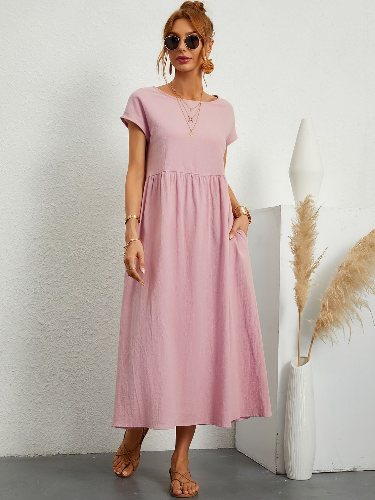 Women’s Short Sleeve Midi Dress