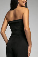 Women’s Strapless Wide Leg Jumpsuit