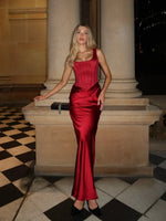 Women’s Structured Corset Maxi Wedding Guest Dress