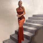 Women’s Twist Neck Maxi Wedding Guest Dress