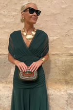 Women’s V-Neck Maxi Wedding Guest Dress