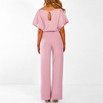 Women’s Wide Leg Belted Jumpsuit