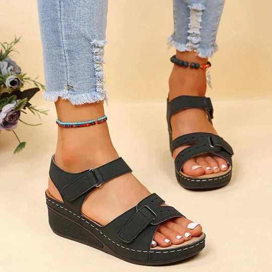Women’s Adjustable Strap Open-Toe Platform Sandals
