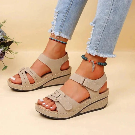 Women’s Adjustable Strap Open-Toe Platform Sandals