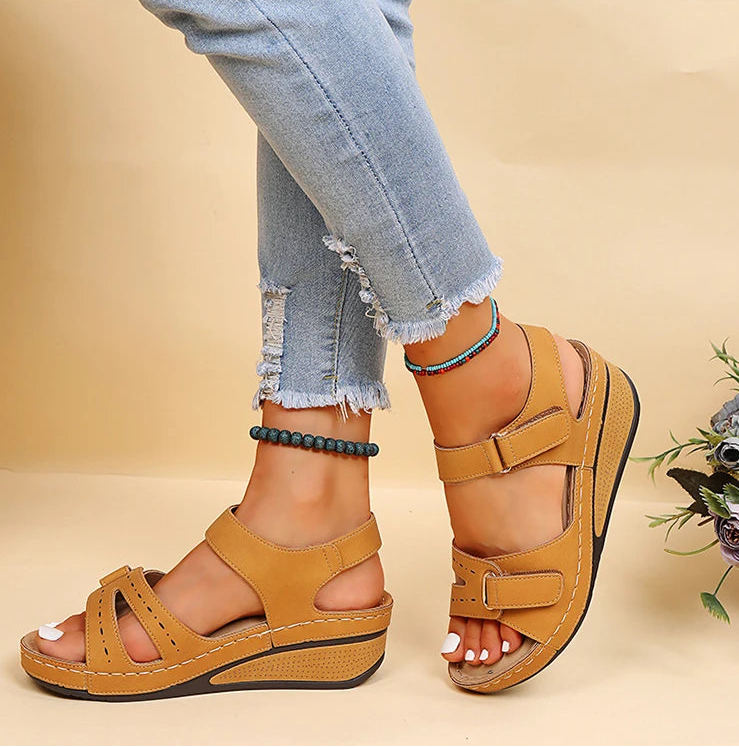Women’s Adjustable Strap Open-Toe Platform Sandals
