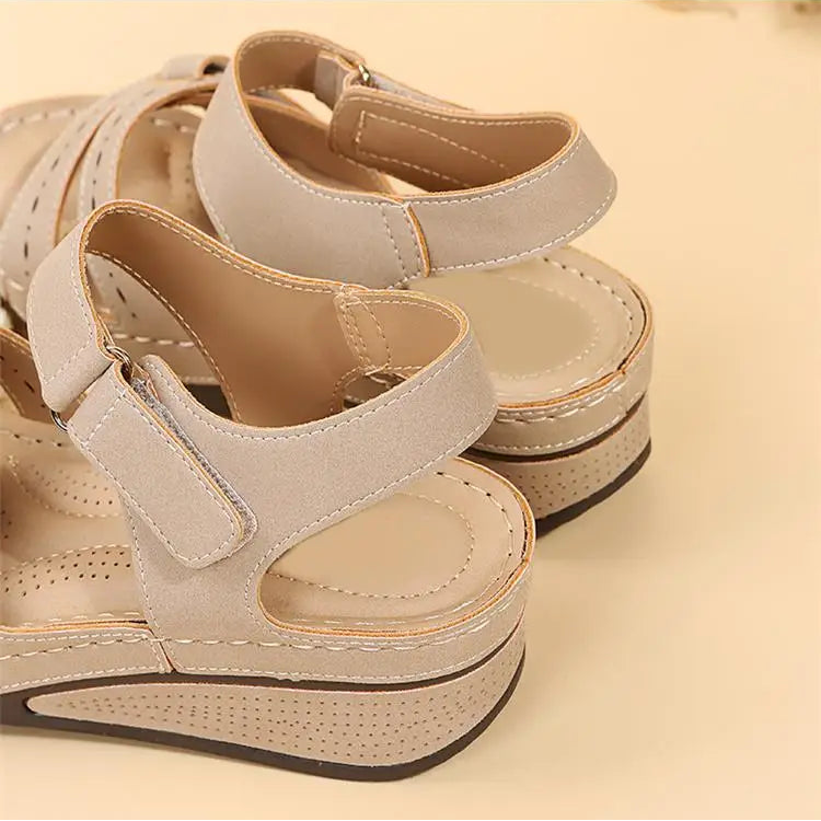 Women’s Adjustable Strap Open-Toe Platform Sandals