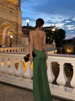 Women’s Backless Spaghetti Strap Maxi Evening Dress