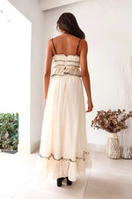 Women’s Boho Crop Top & Maxi Skirt 2 Piece Set