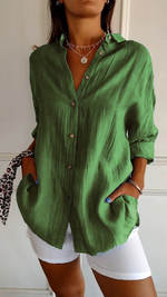 Women's Button Down Summer Blouse