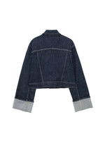 Women’s Button Front Cropped Denim Jacket