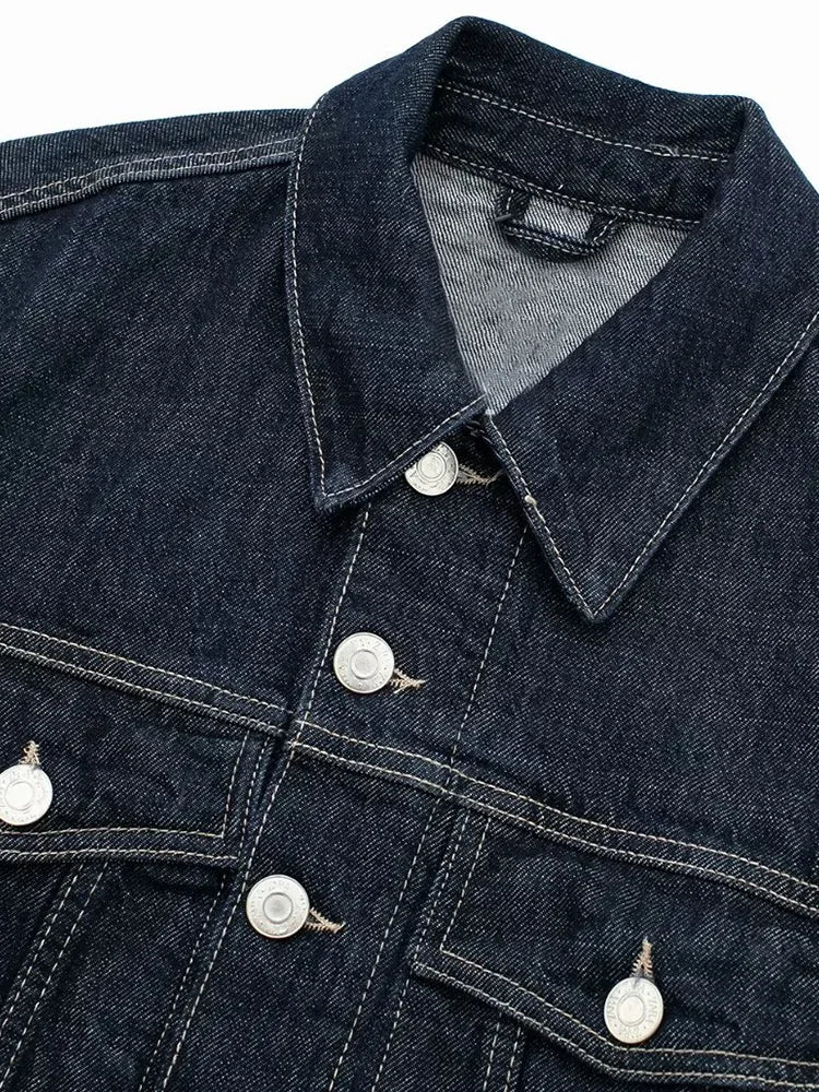 Women’s Button Front Cropped Denim Jacket