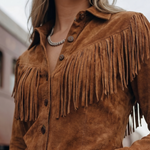 Women's Button-Front Fringe Western Shirt
