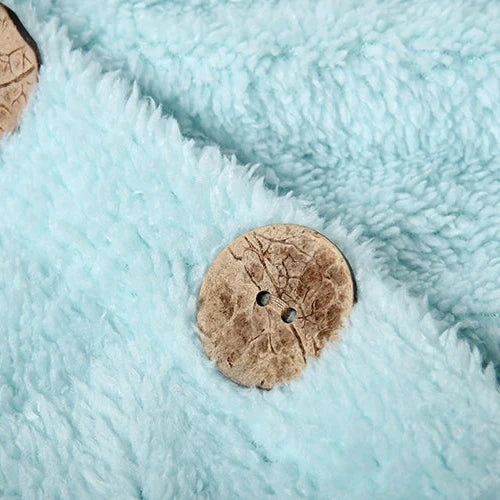 Women's Button-Front Side-Pocket Fleece Hoodie