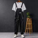 Women's Cargo Pocket Adjustable Strap Straight Leg Button Detail Overall