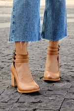 Women’s Casual Closed Toe Block Heel Back Zipper Heels