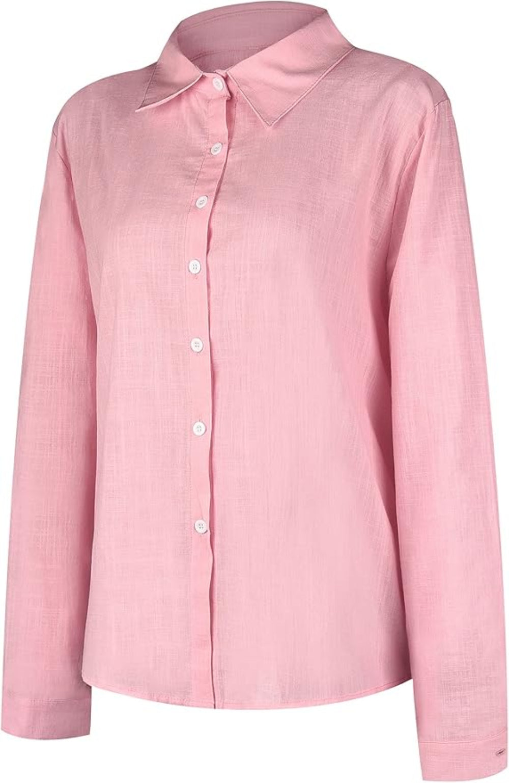 Women’s Casual Textured Button Front Long Sleeve Blouse