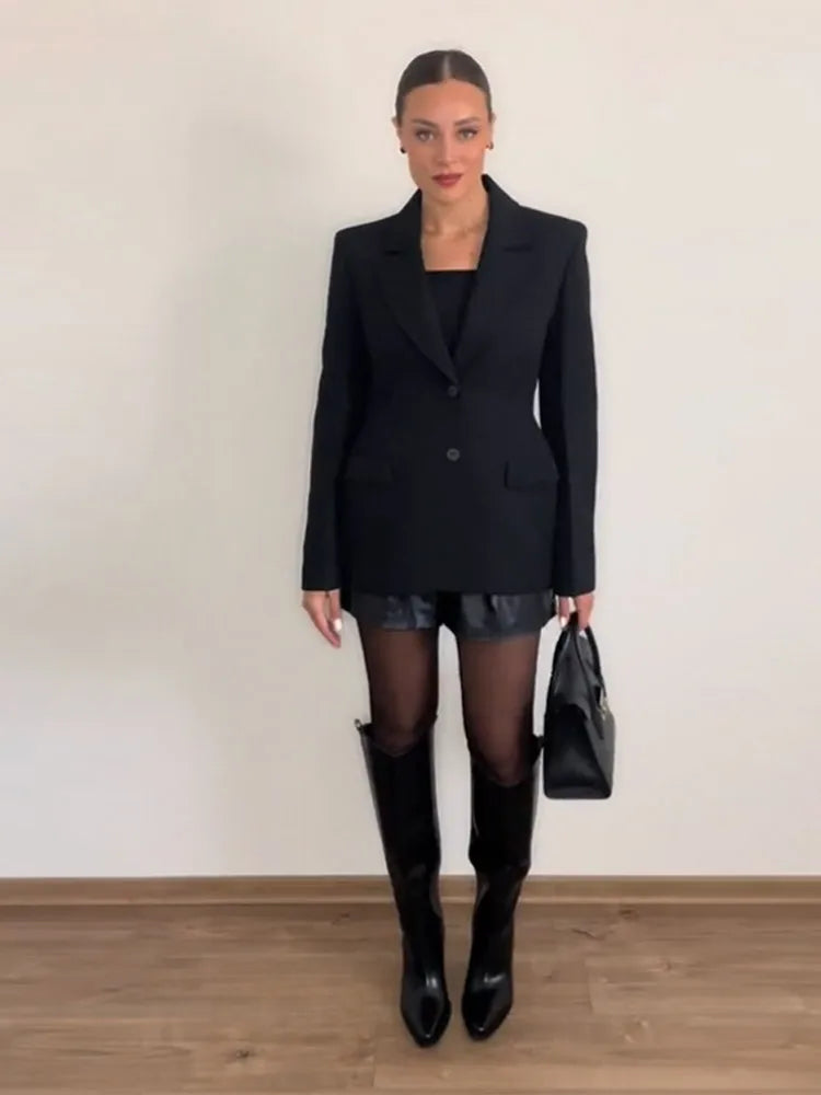 Women’s Classic Two Button Tailored Blazer