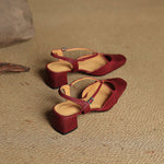 Women’s Closed-Round-Toe Slingback Block Heel Shoes
