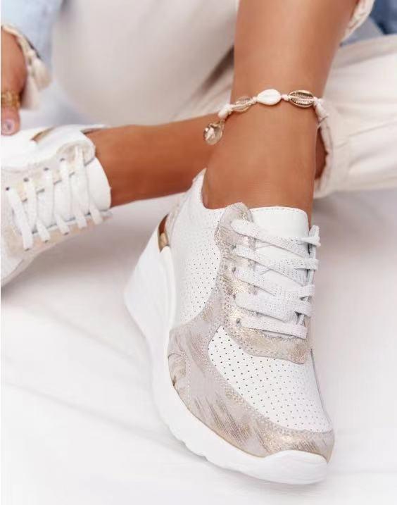 Women’s Closed Toe Lace Up Platform Sneakers