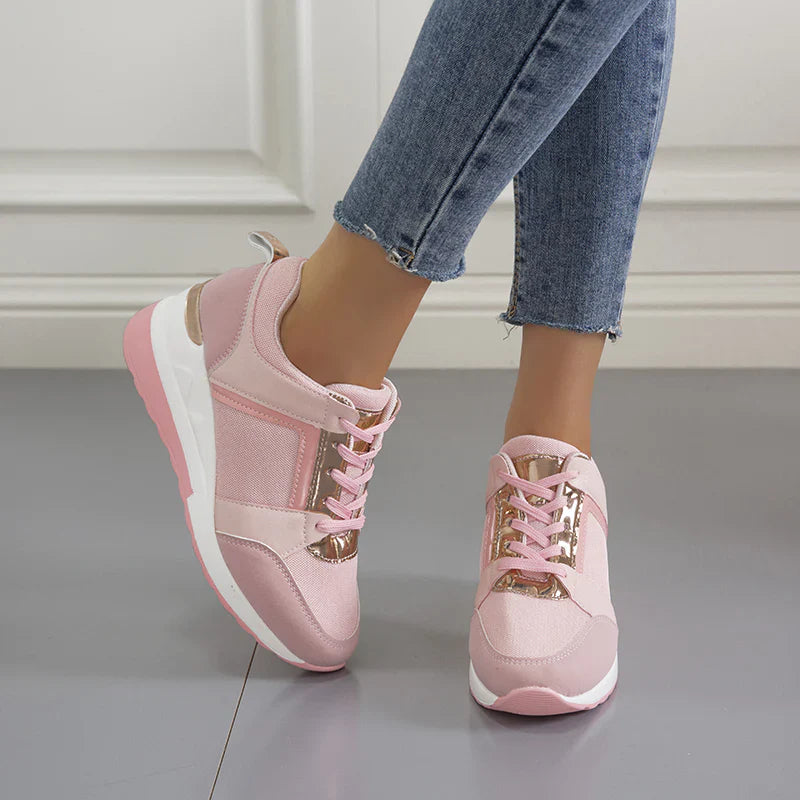 Women’s Closed Toe Lace Up Platform Sneakers