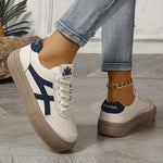 Women’s Contrast Stripe Lace Up Low Top Sneakers