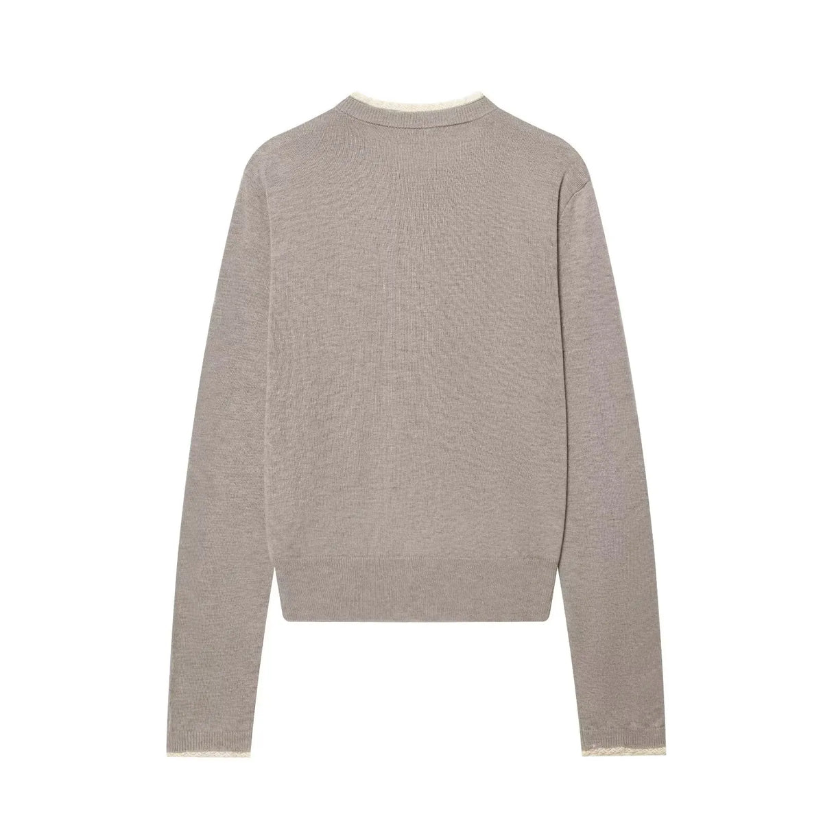 Women’s Crew Neck Button Front Knit Cardigan