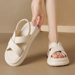 Women's Criss-Cross Straps Platform Slingback Sandals
