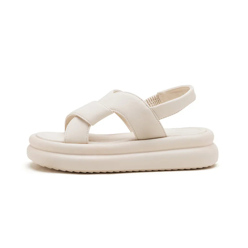 Women's Criss-Cross Straps Platform Slingback Sandals