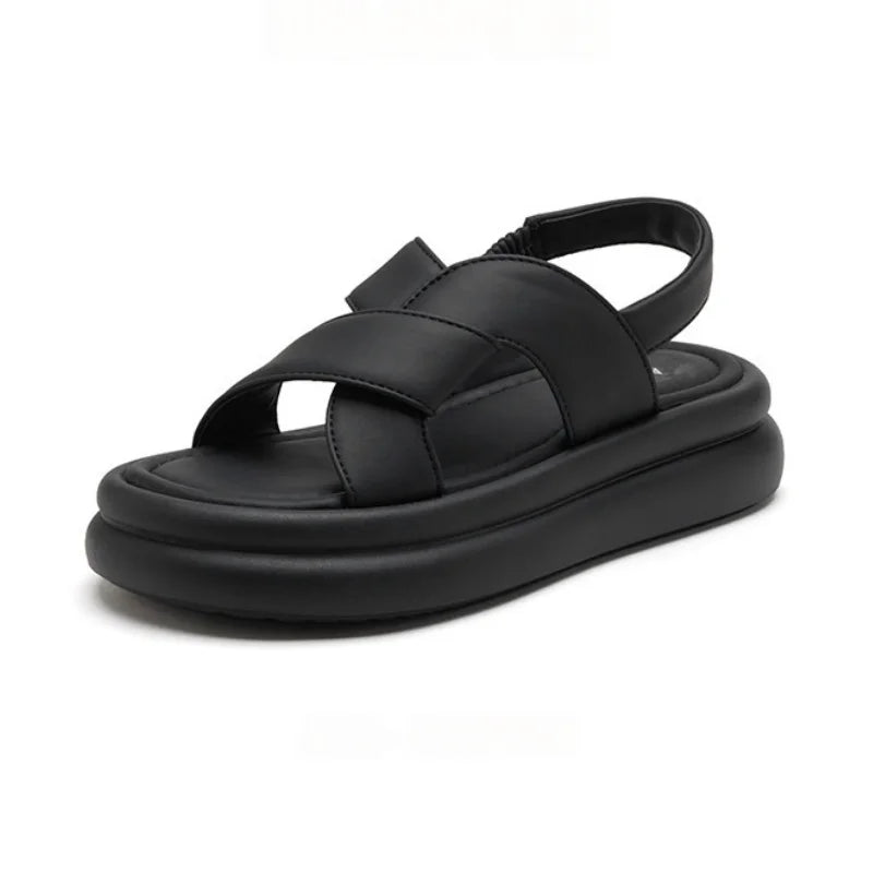 Women's Criss-Cross Straps Platform Slingback Sandals