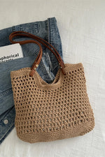 Women’s Crochet Knit Open Tote Shoulder Bag