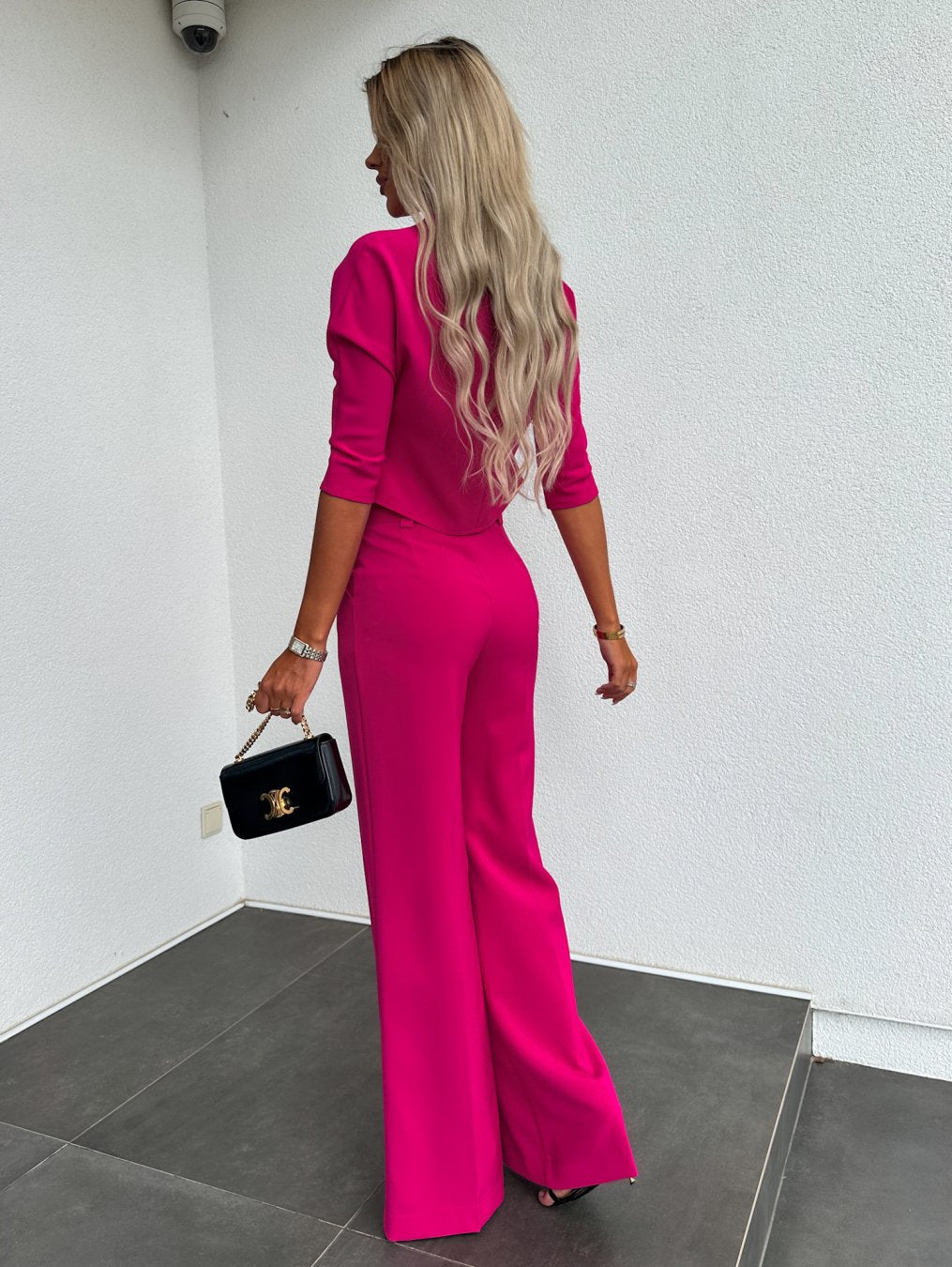 Women’s Cropped Top and Wide Leg Pants 2 Piece Set