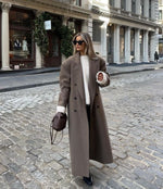 Women's Double Breasted Wool Maxi Coat