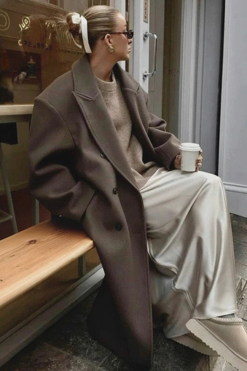 Women's Double Breasted Wool Maxi Coat