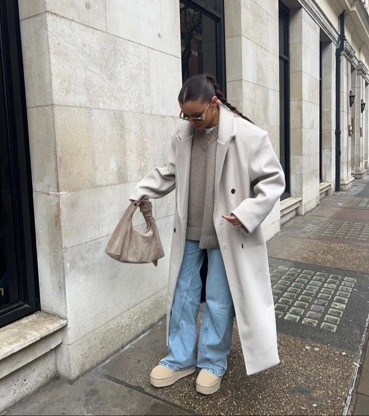 Women's Double Breasted Wool Maxi Coat