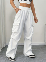 Women’s Drawstring Cargo Pocket Parachute Pants