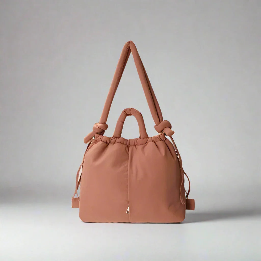 Women's Drawstring Puffer Shoulder Bag