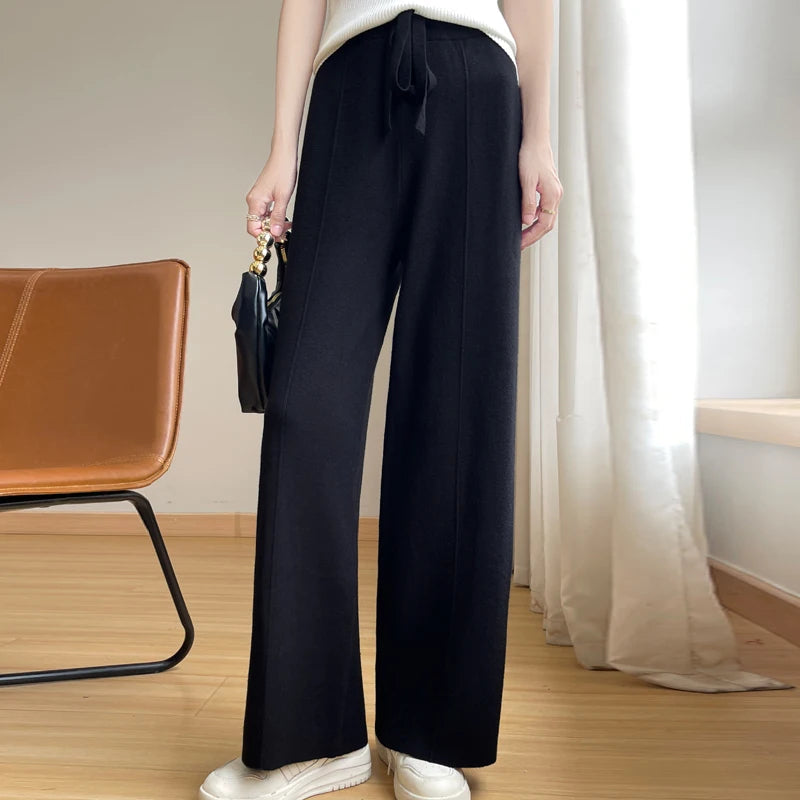 Women’s Drawstring Waist Wide Leg Lounge Pants