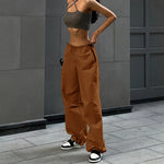 Women’s Elastic Waist Wide Leg Parachute Pants