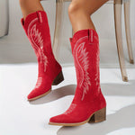 Women’s Embroidered Western Cowboy Knee High Boots