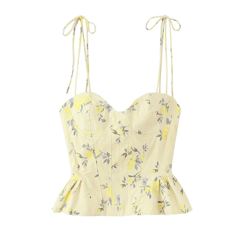 Women’s Floral Corset Camisole Top
