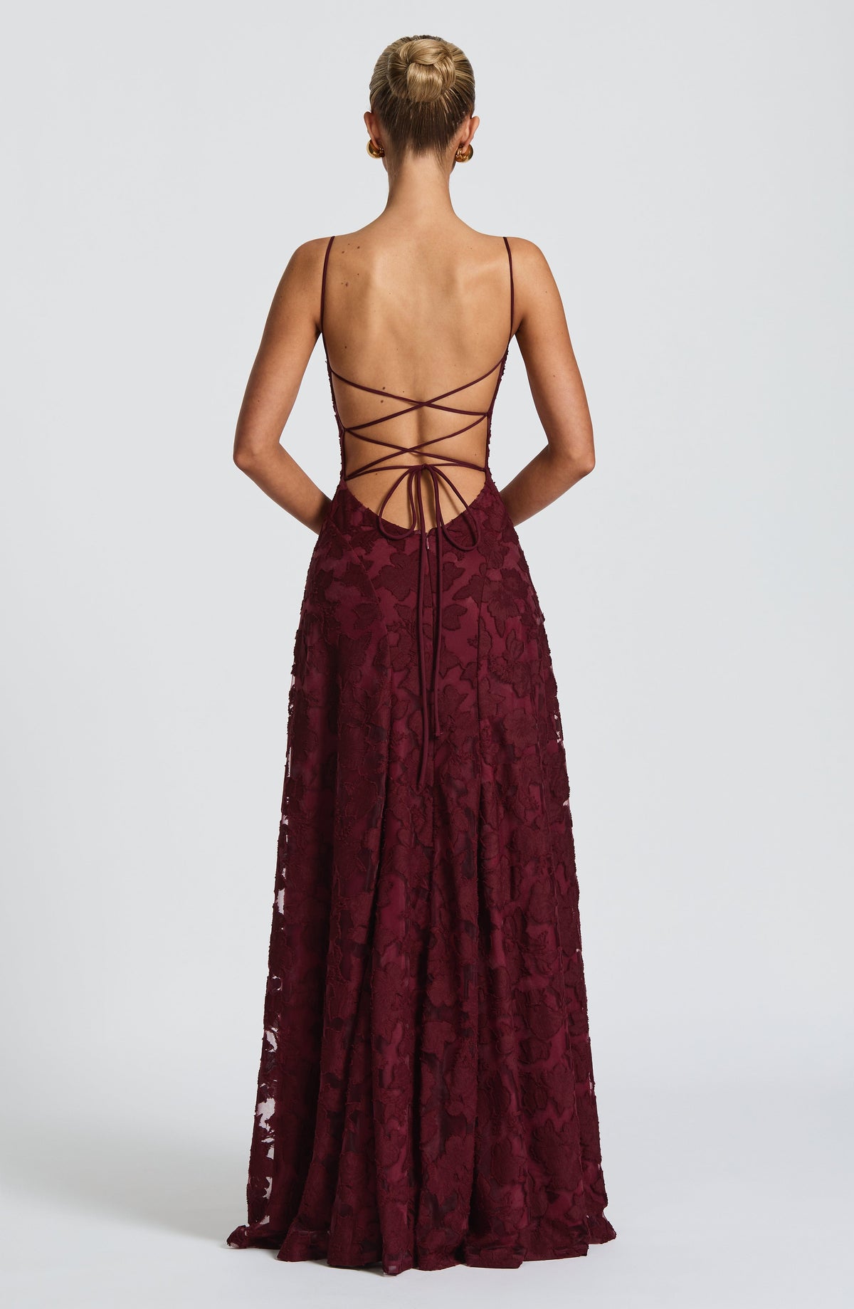 Women's Floral Patterned Spaghetti Strap Maxi Dress