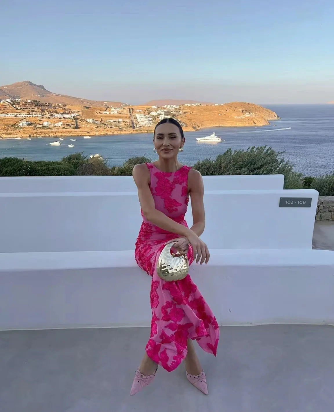 Women’s Floral Sleeveless Maxi Wedding Guest Dress