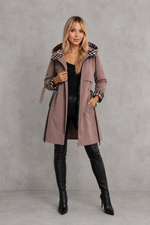 Women's Front Zipper Hooded Waterproof Rain Jacket