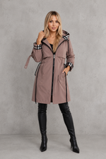 Women's Front Zipper Hooded Waterproof Rain Jacket
