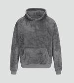 Women's Fuzzy Kangaroo-Pocket Pullover Fleece Hoodie