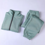 Women’s Half Zip Mock Neck Two Piece Tracksuit Set