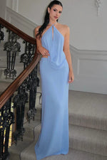 Women's Halter Neck Keyhole Two Piece Set