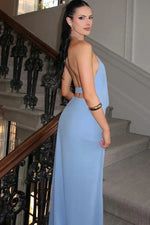 Women's Halter Neck Keyhole Two Piece Set
